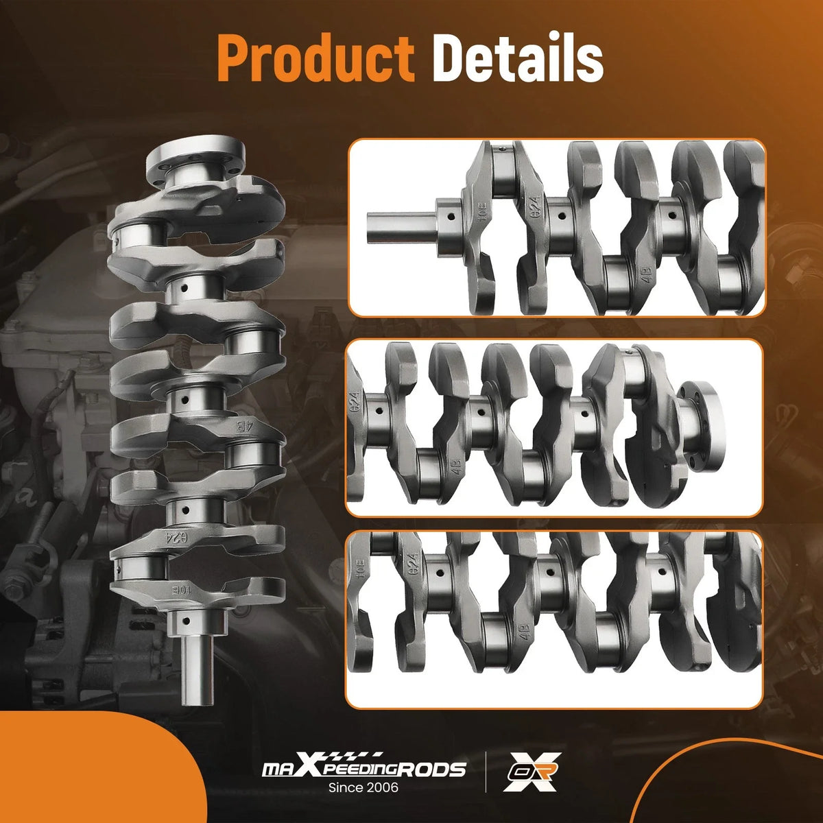 G4KE Engine Overhaul Rebuild Kit & Crankshaft & 4X Con Rods for Hyundai KIA 2.4L (2011–2016)