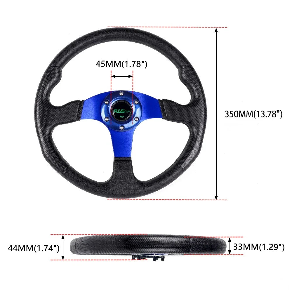 14" Steering Wheel + Quick Release + Hub Adapter 110H for Civic Integra (1992–2001)