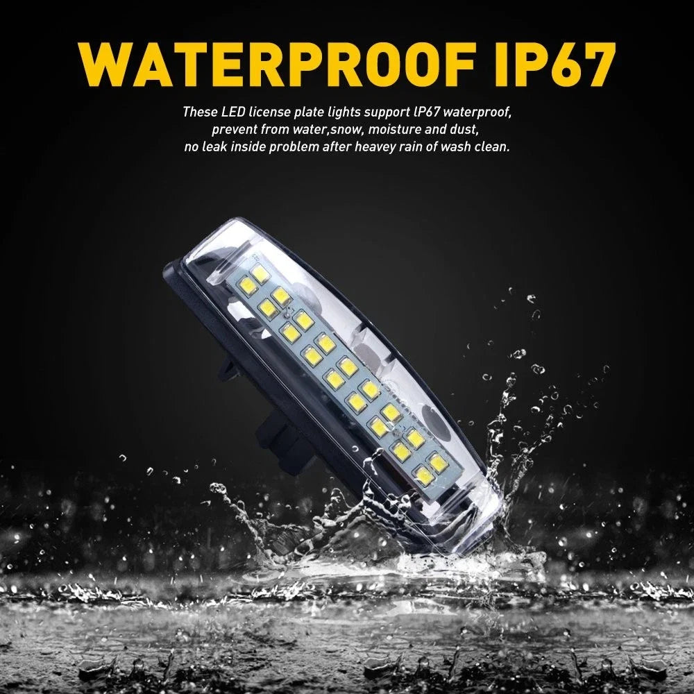 Rear LED License Plate Light for Camry (2002–2011), Sienna (2004–2010), Prius (2001–2013), Echo (2003–2005)