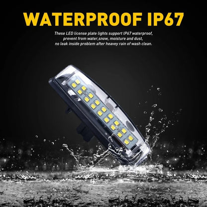 Rear LED License Plate Light for Camry (2002–2011), Sienna (2004–2010), Prius (2001–2013), Echo (2003–2005)