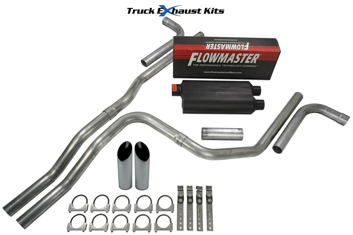 2.5" Dual Exhaust Kit for Chevy Tahoe (2007–2014) - Flowmaster 50 HD SW Tip
