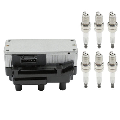 Ignition Coil and Spark Plug Kit for VW EuroVan Golf Jetta Passat (1996–2000) - 18085155, UF163, 021905106A, 021905106