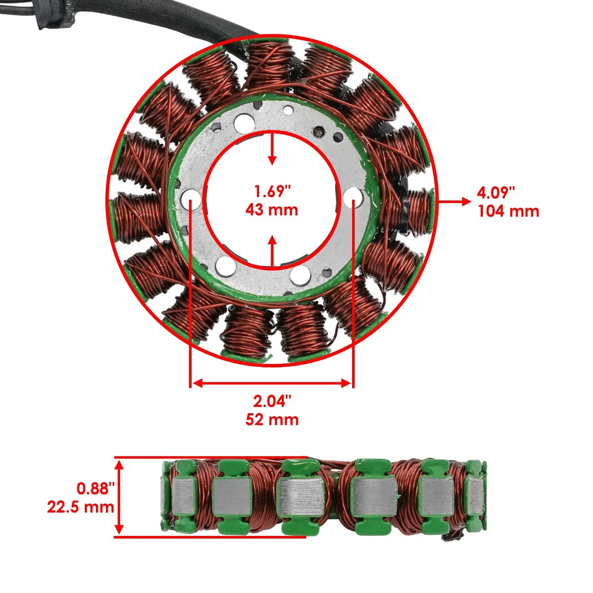 Stator for Kawasaki Ninja ZX-6R (2013–2020) ST392, 21003-0107, 210030107