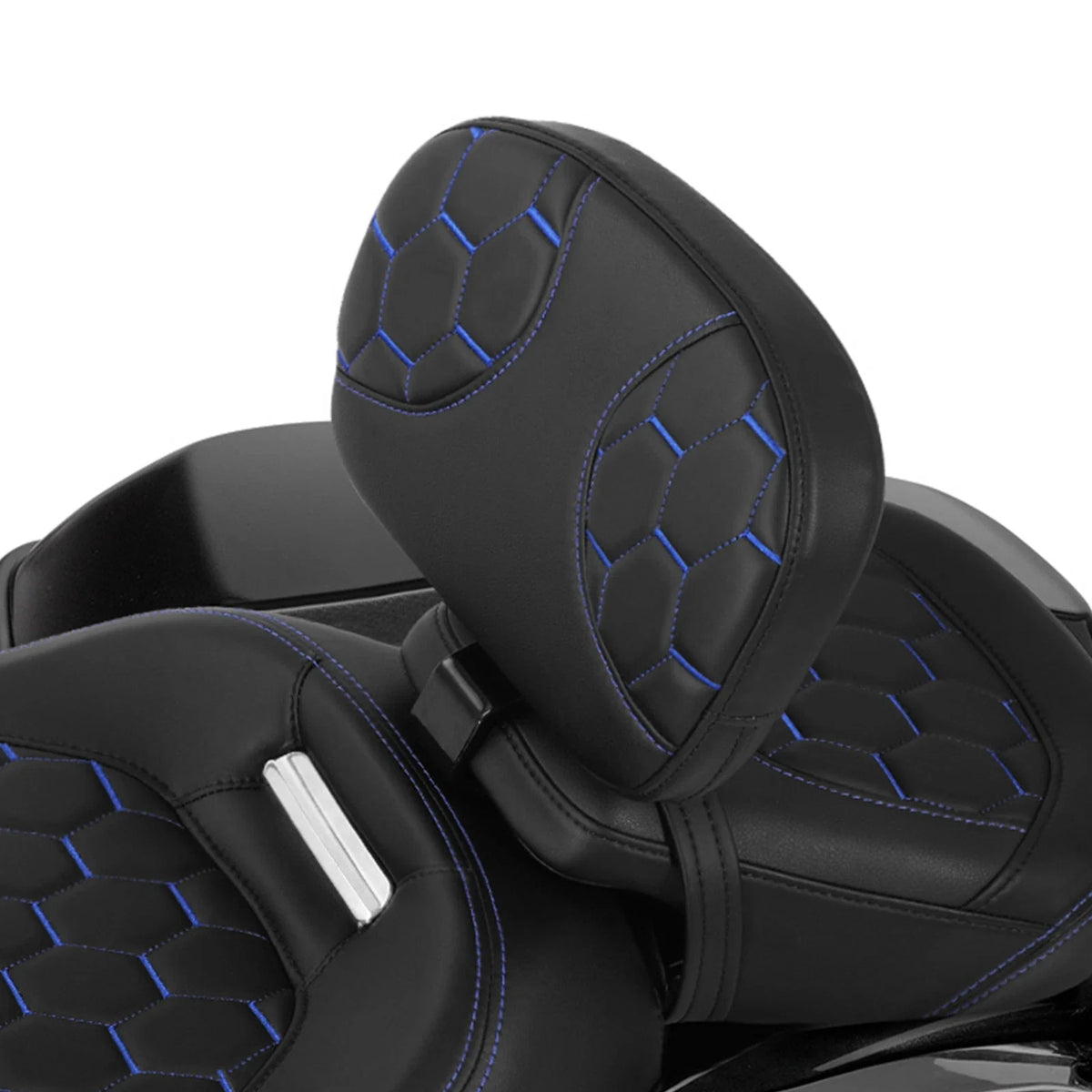 Backrest Pad for Harley Street Road Glide (2009–2023) Black Blue