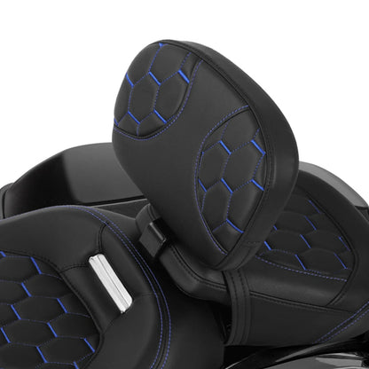 Backrest Pad for Harley Street Road Glide (2009–2023) Black Blue