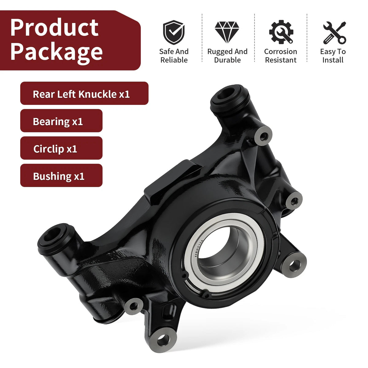 Rear Left Knuckle Kit for Honda Pioneer 1000-6 SXS1000M6D (2023–2024) 52260-HL4-A00