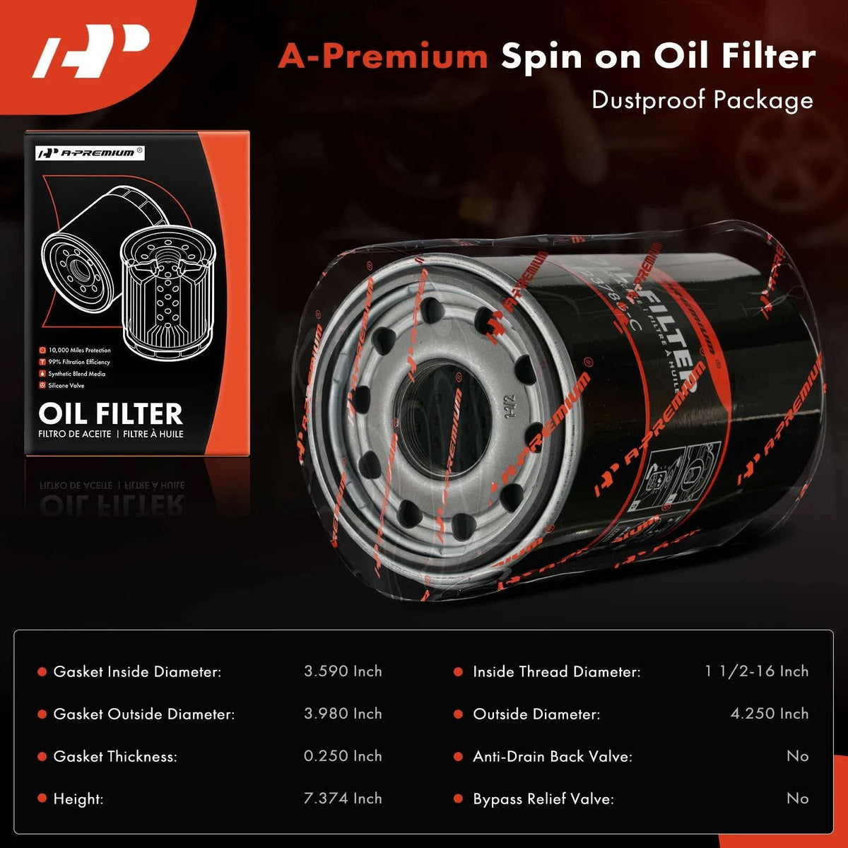Engine Oil Filter for Ford F-250, F-350 (1994–1997)