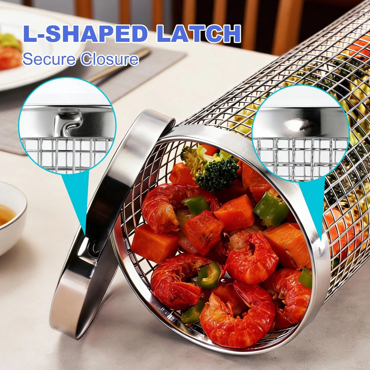 2X Rolling Grill Basket for