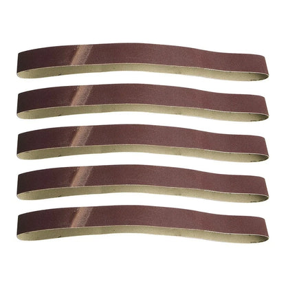 5pcs Sanding Belts 330mm x 10mm Aluminum Oxide Grit 60 for Wood Metal