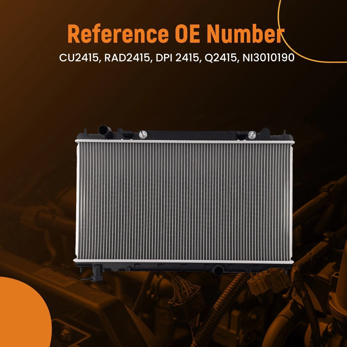 Coolant Radiator for Nissan Altima/Maxima 3.5L (2002–2006) CU2415 Q2415
