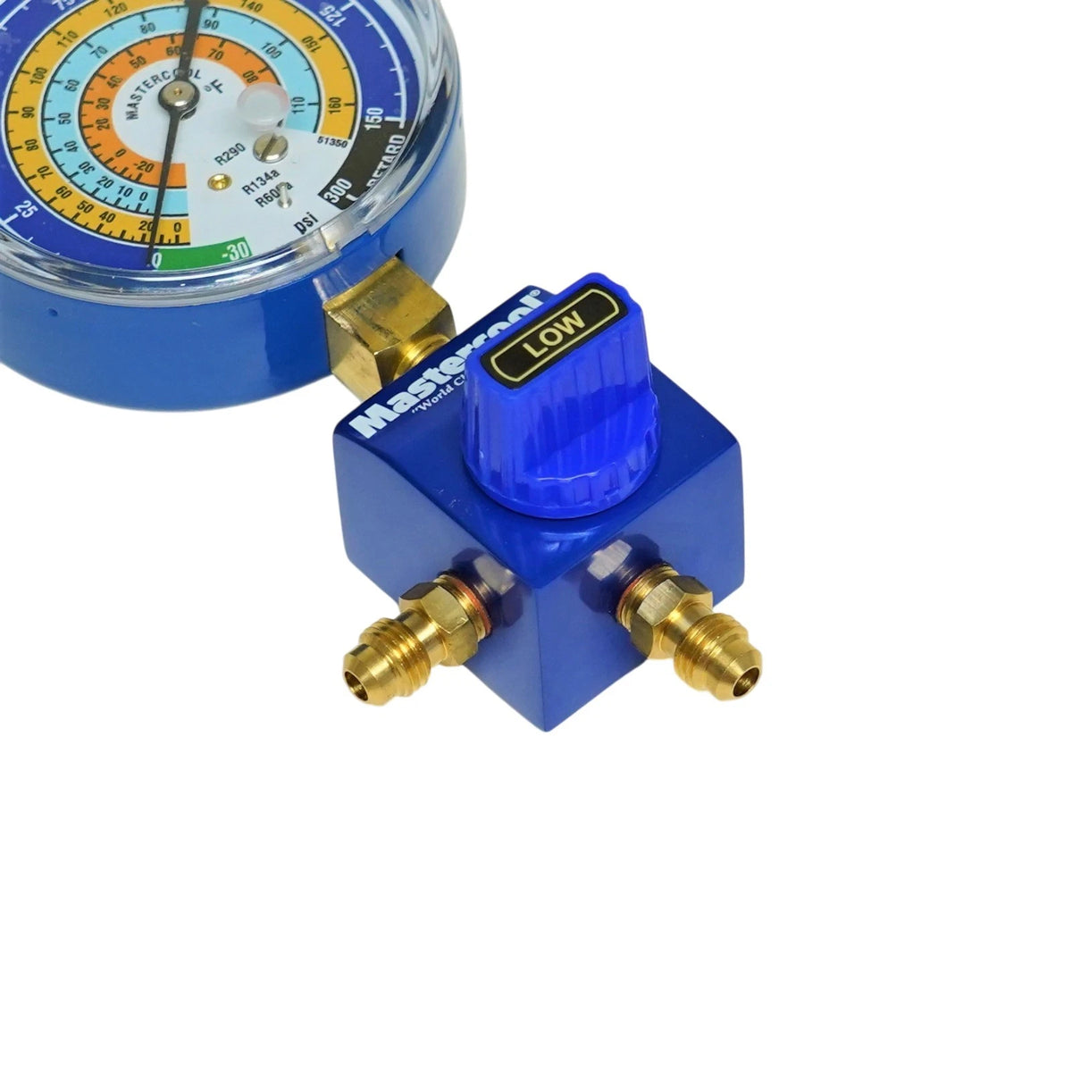 Mastercool 92103-53 Manifold Gauge with 1/4" Ball Valve for R600a R290 R134a