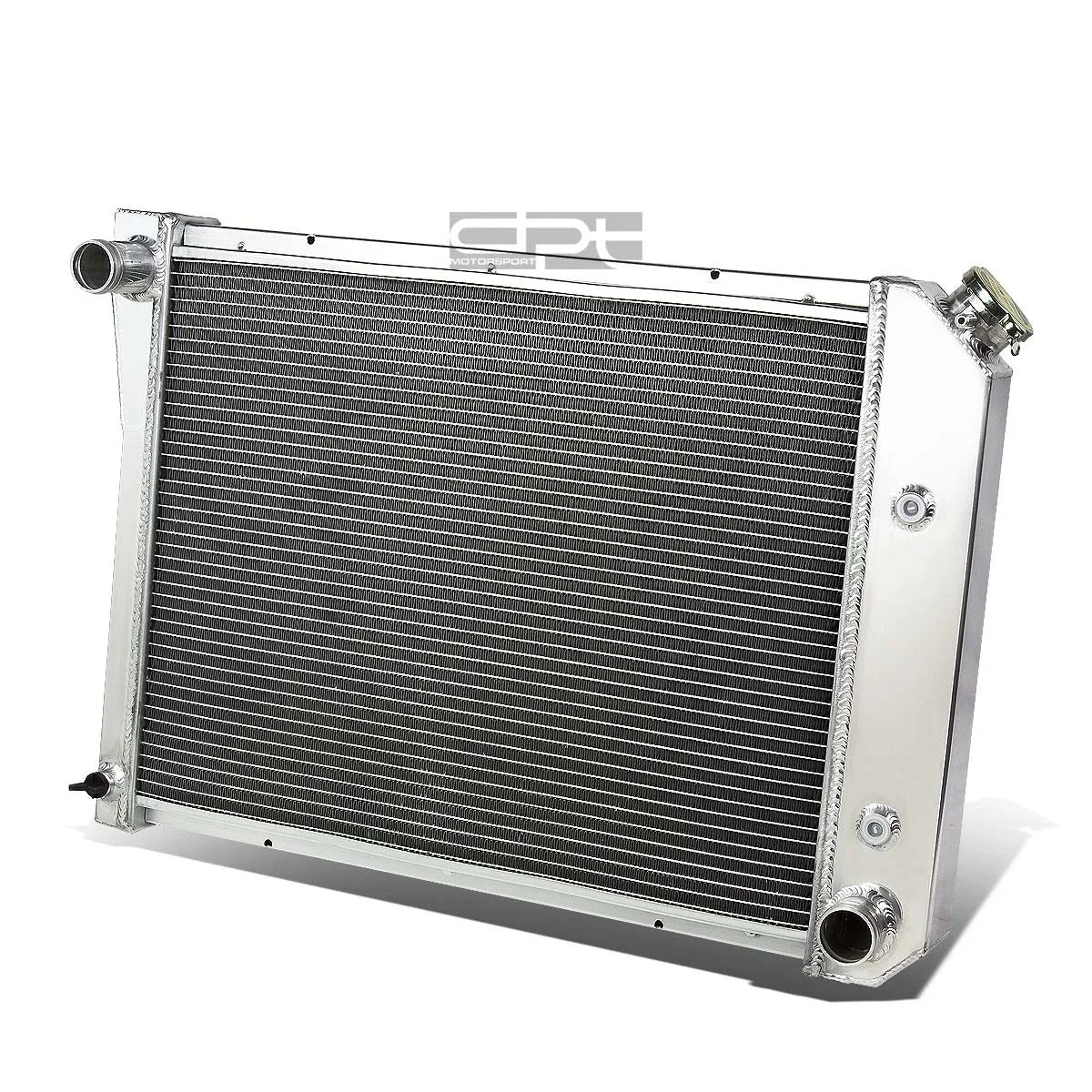 3-Row Aluminum Racing Radiator for Chevy Olds Pontiac SBC V6 (1971–1987)