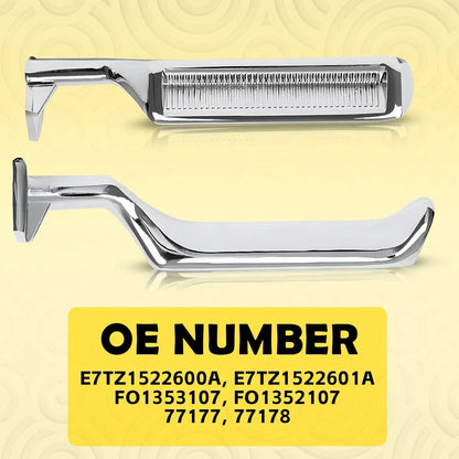 Chrome Metal Inside Door Handles Pair for Ford F150 F250 (1987–1996)