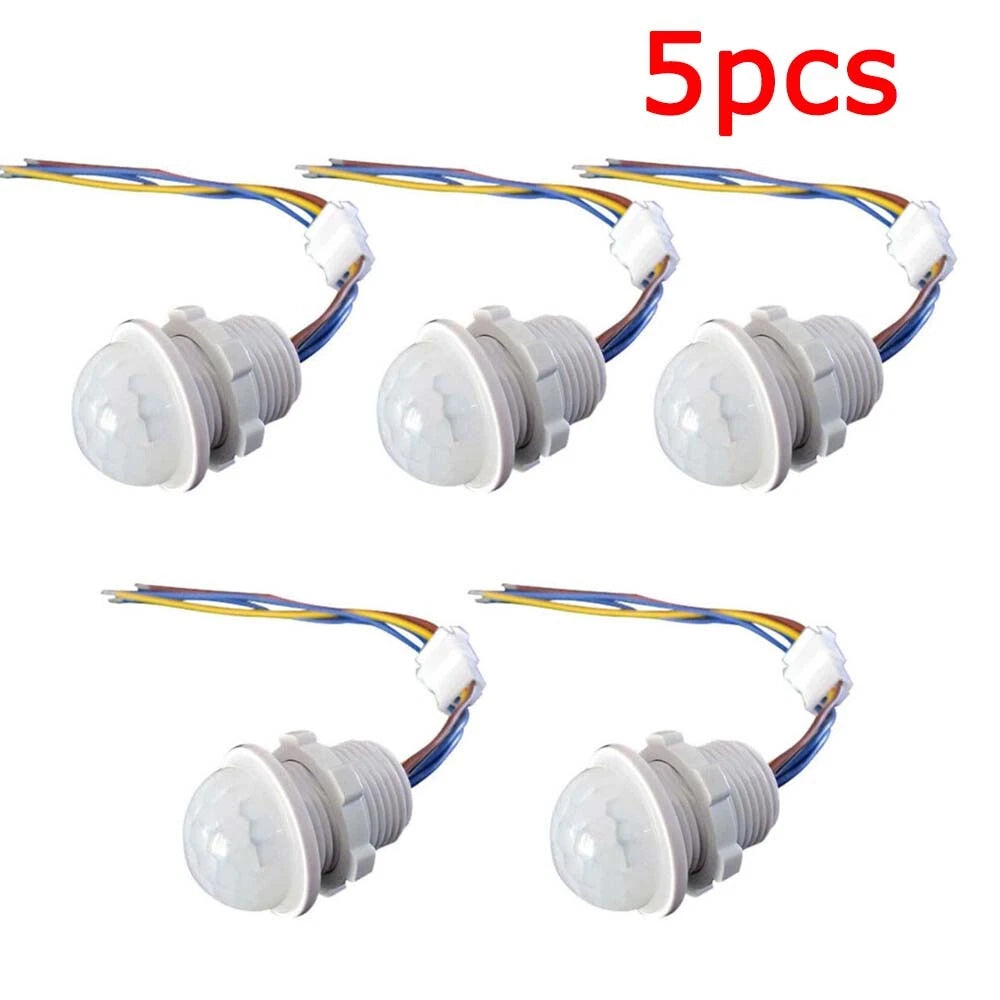5Pcs PIR Infrared Motion Sensor Detector Smart Switch for Auto Lighting
