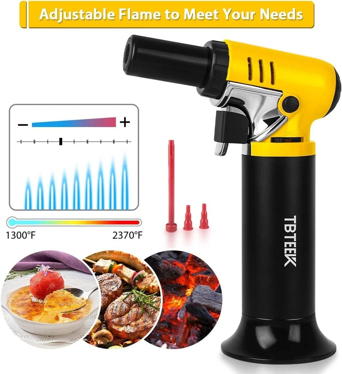 Adjustable Flame Butane Torch for BBQ, Baking (T907)