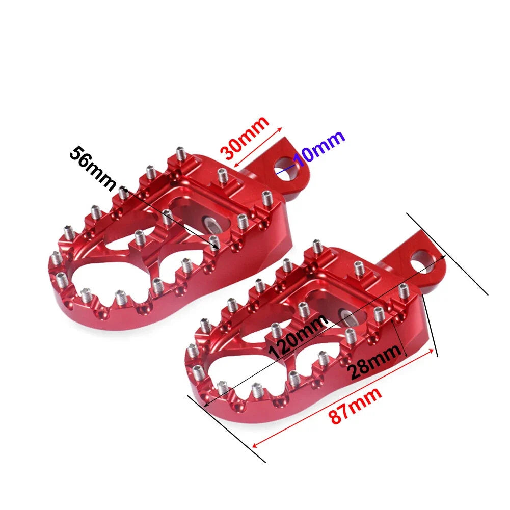 2X CNC Wide MX Style Foot Pegs for Harley Sportster Softail