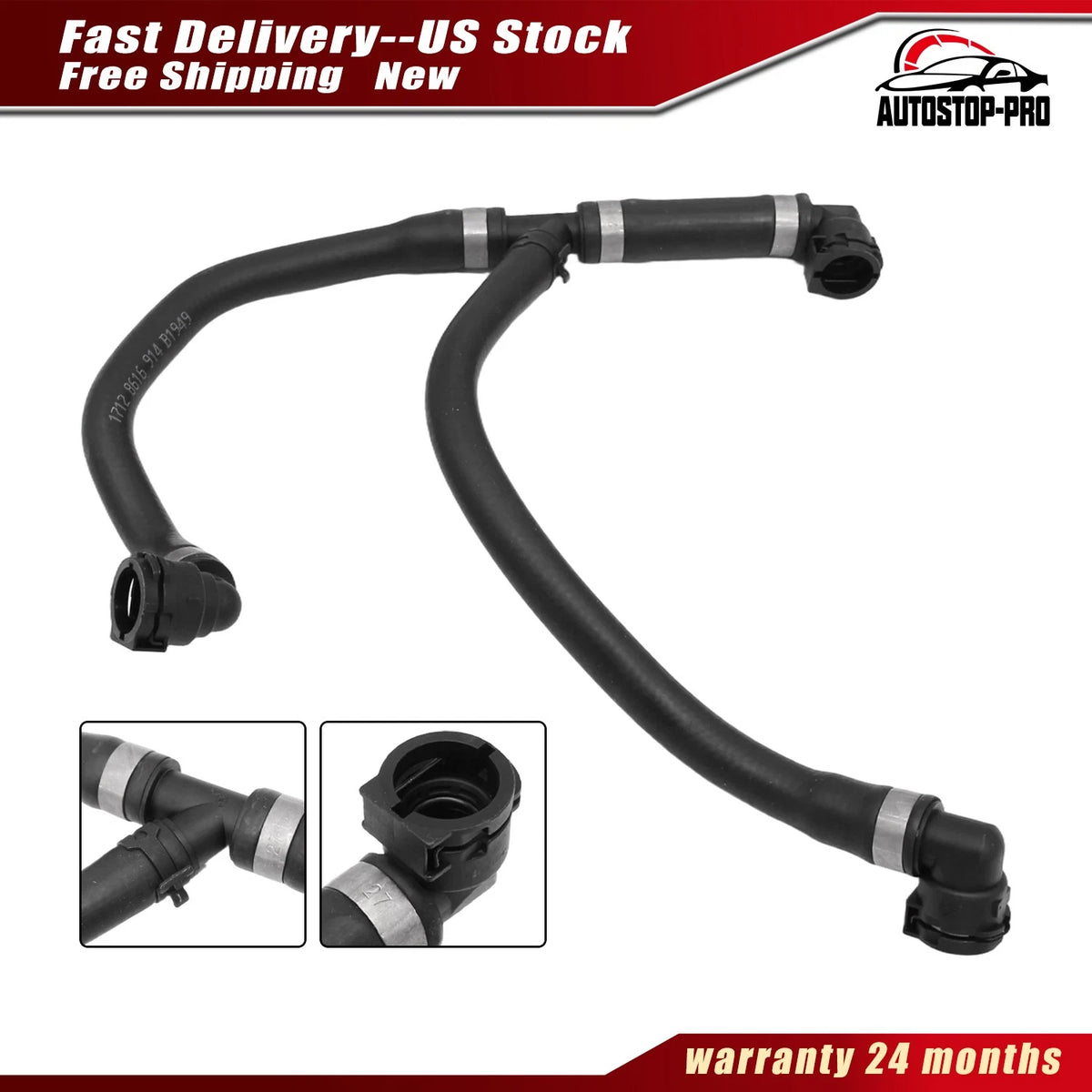 Water Radiator Cooler Inlet Hose for BMW 430i Gran Coupe xDrive (2017–2020) 17128616914