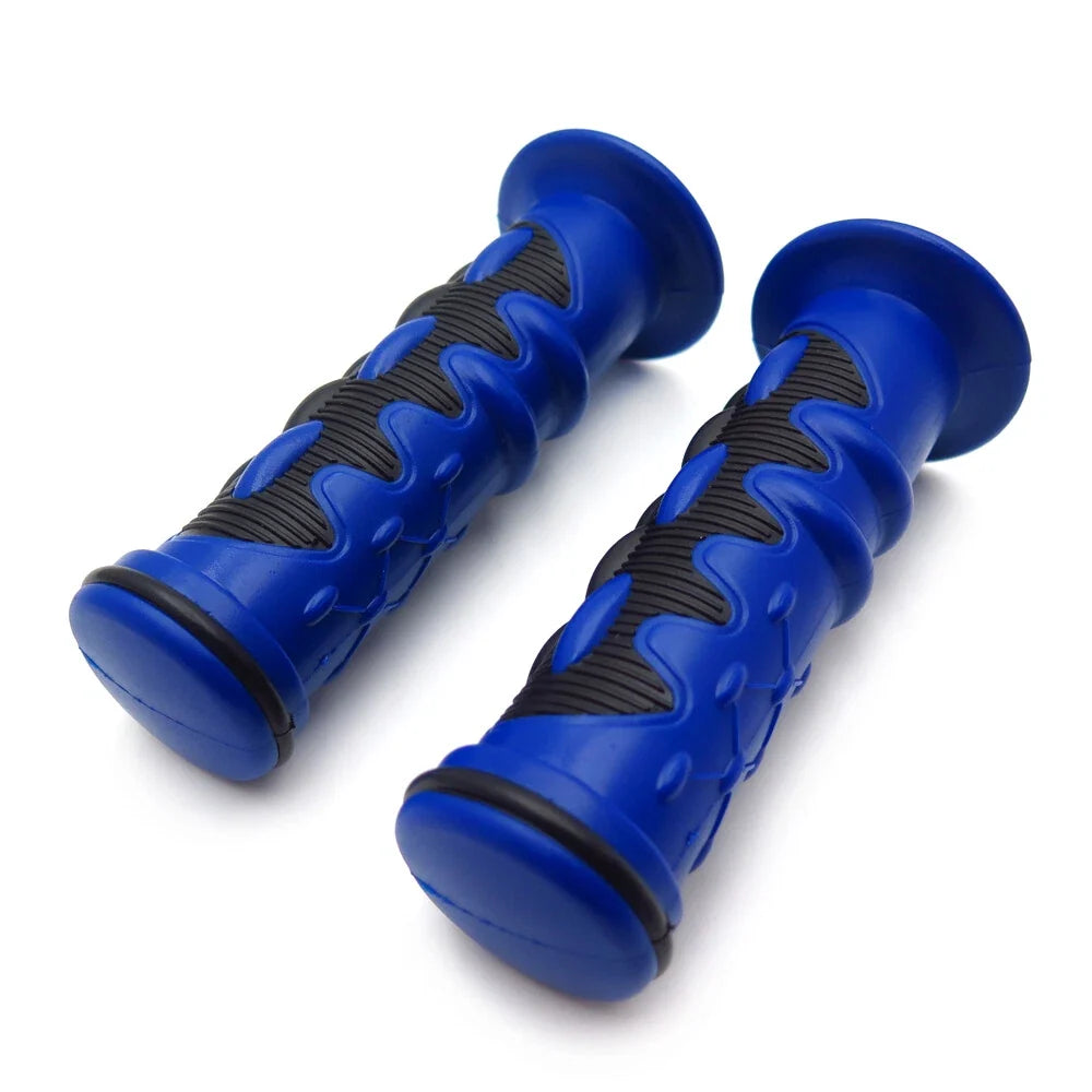 7/8" 1" Blue Comfort Hand Grips for Honda Yamaha Suzuki Kawasaki (Universal)