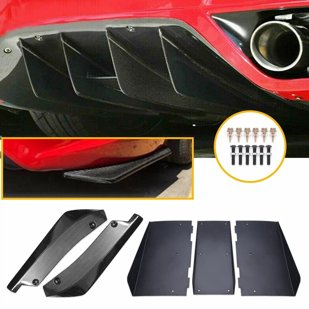 Rear Splitter + 4 Fins Diffuser for Subaru Impreza WRX STI
