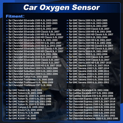 Upstream Oxygen Sensor Set of 2 for Chevrolet Silverado 1500 2500 3500
