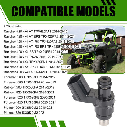 Fuel Injector for Honda Rancher 420 TRX420 (2014–2021) 16450-HR3-A42 16450-HR3-A43