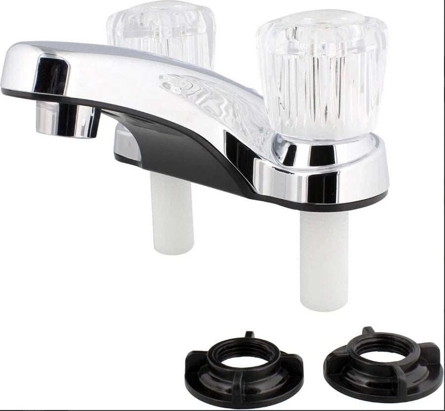 4-Inch Chrome Lavatory Faucet for Mobile Home/RV