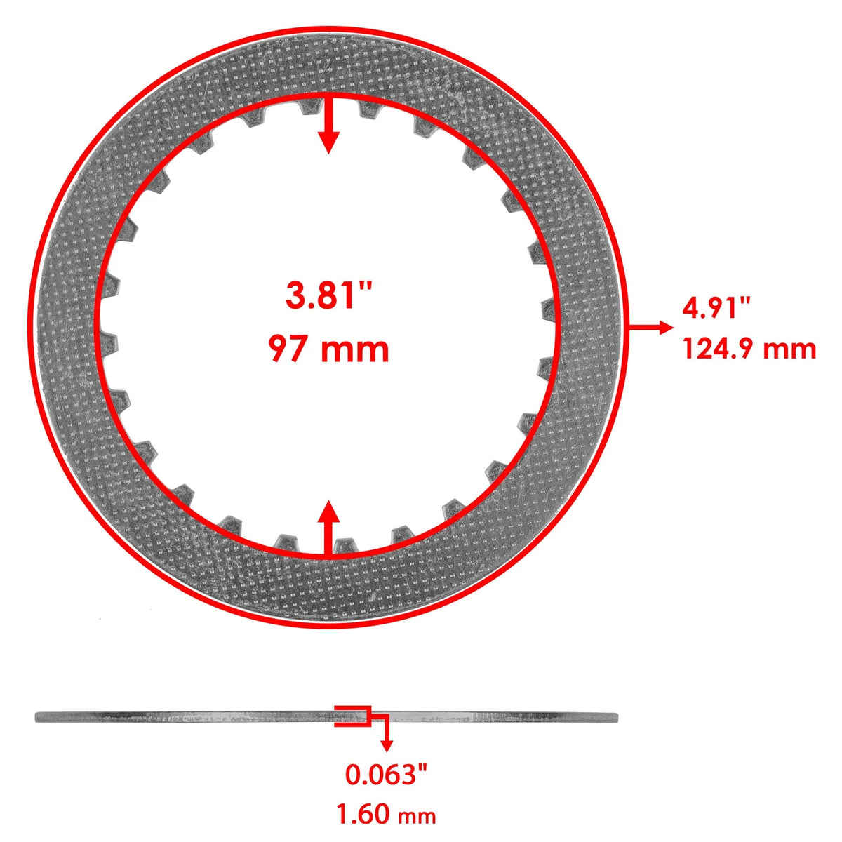 Clutch Friction Plate Kit for Honda Pioneer 500 (2015–2016) FP1017+CP1106+CS1364