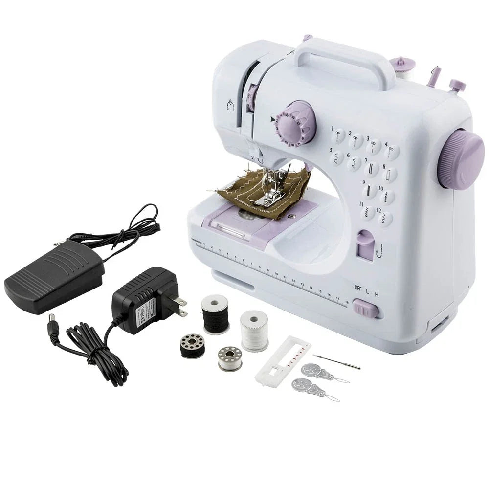 Sewing Machine with 12 Built-In Stitches for Crafting and Mending