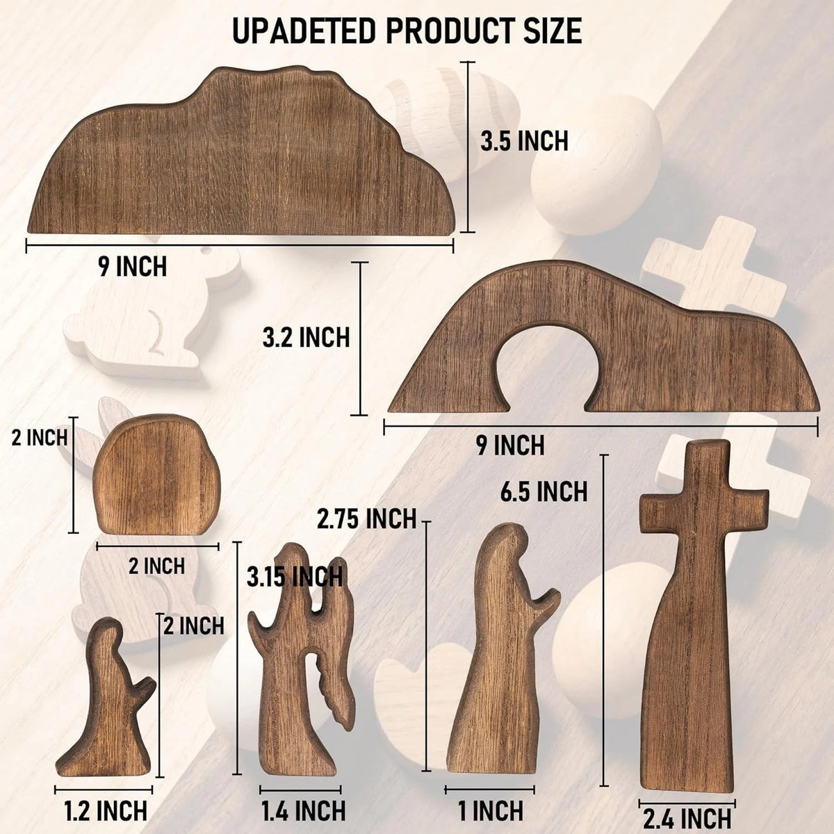 Empty Tomb Easter Scene Decoration for Wooden Jesus
