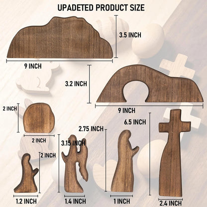 Empty Tomb Easter Scene Decoration for Wooden Jesus