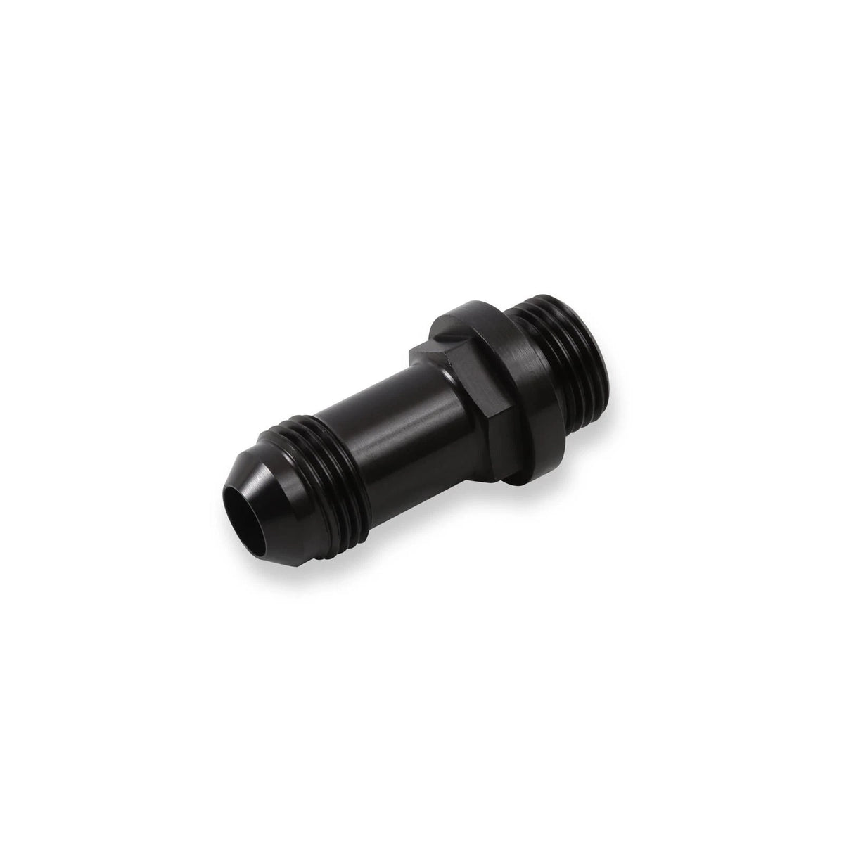 Long Male Fuel Inlet Fitting for Holley (-8 AN, Black) (26-153-1)