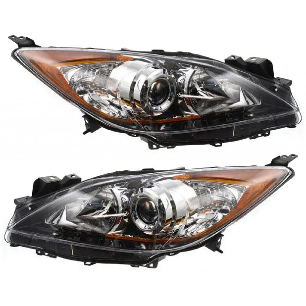 Headlight Assembly Pair for Mazda 3 (2010–2013) PLX-M1-315-1140L-UC2, MA2518130, MA2519130