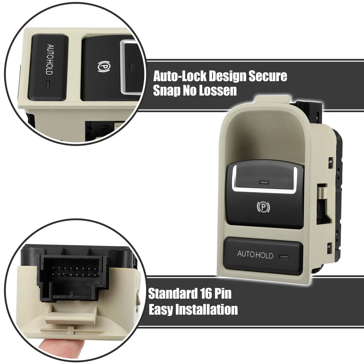 Hand Brake Button Parking Switch for Volkswagen Tiguan (2009–2018) 5N0927225A