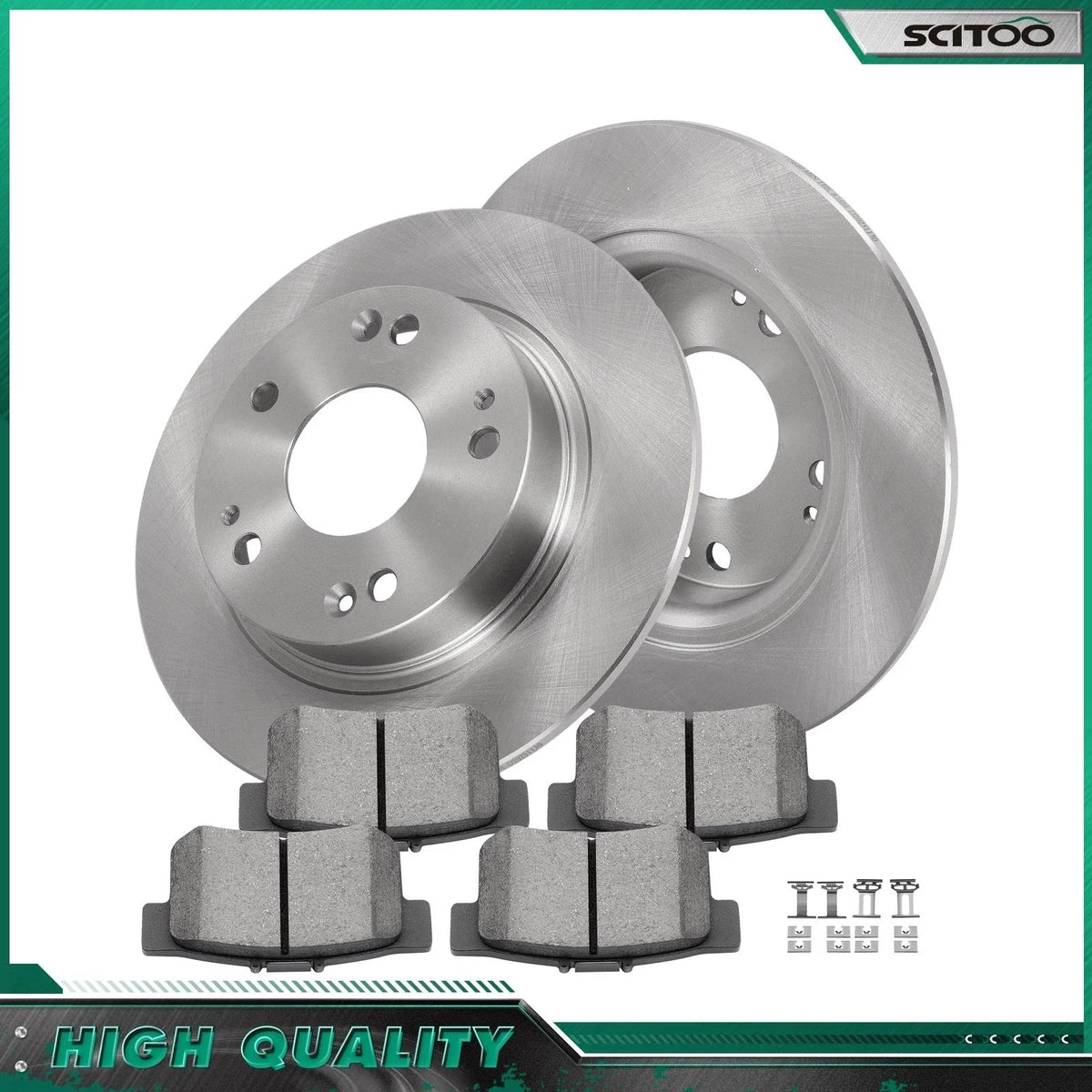Rear Brake Rotors & Ceramic Pads for Honda Civic (2006–2011)