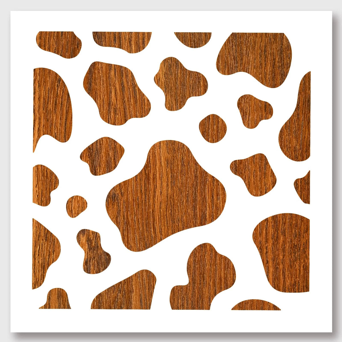 Reusable Cow Spots Stencil for DIY Projects (11.8x11.8")