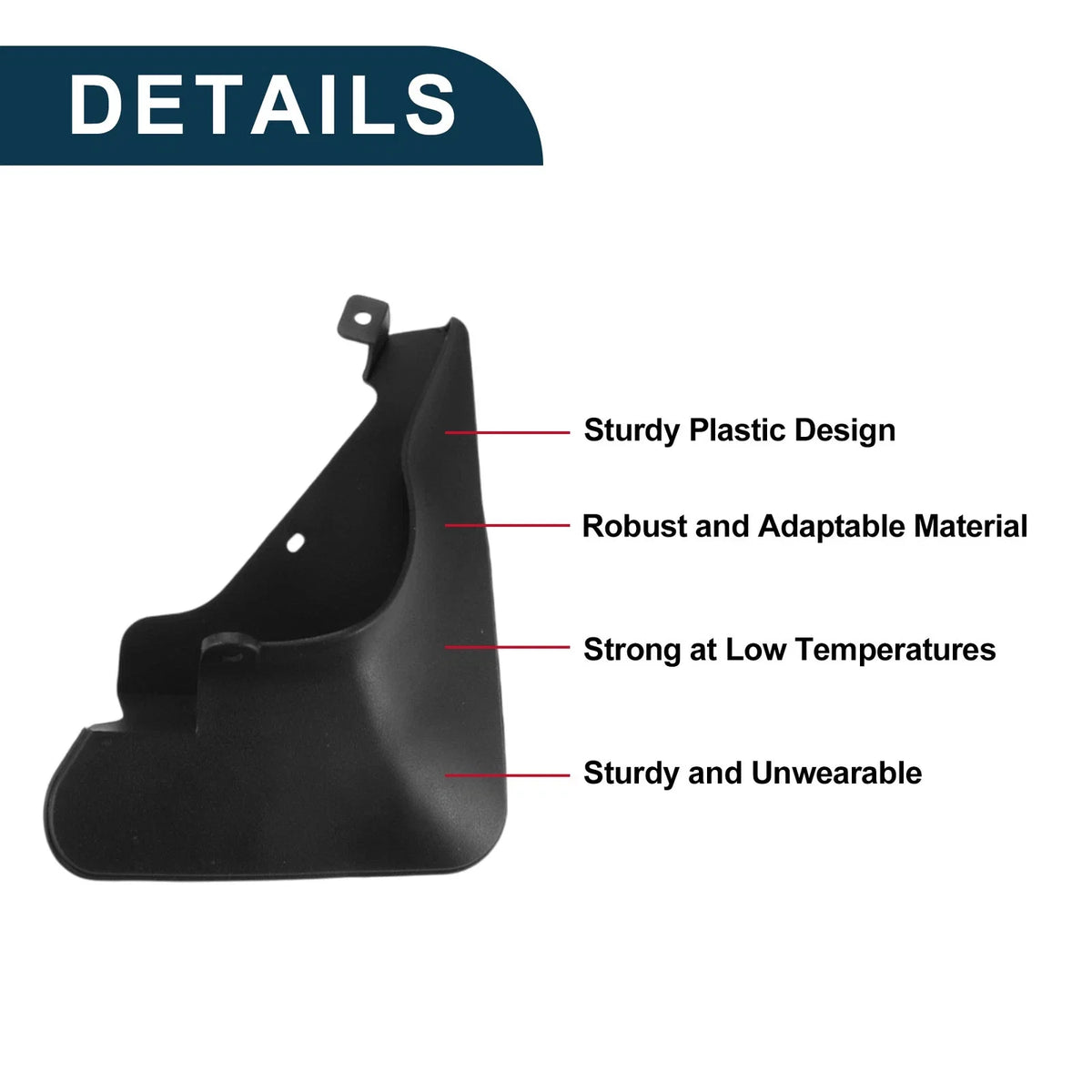 Set of 4 Mud Flaps Splash Guards for Toyota Camry (1987–1991)