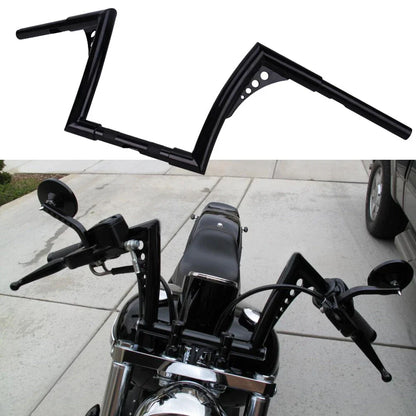 Z-Bar 10" Rise Ape Hanger Handlebar for Harley Sportster Softail Dyna (1 1/4")
