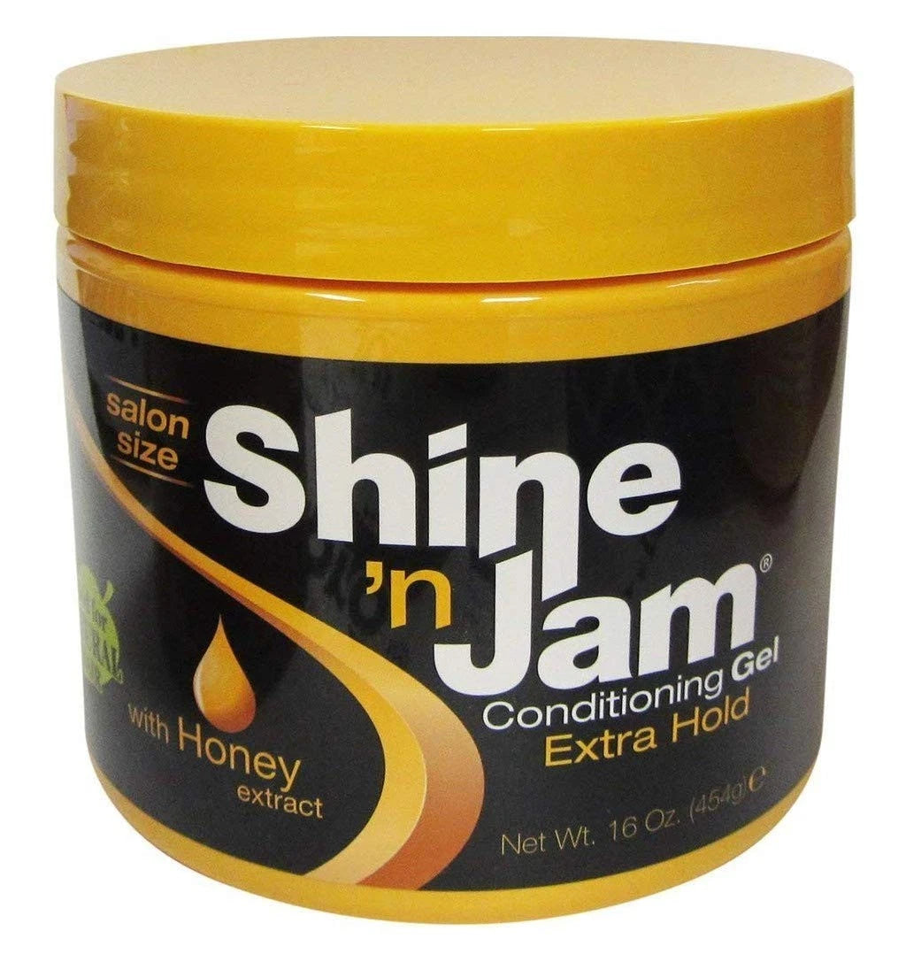 2X Shine N Jam Conditioning Gel Extra Hold 16 Ounce Jar