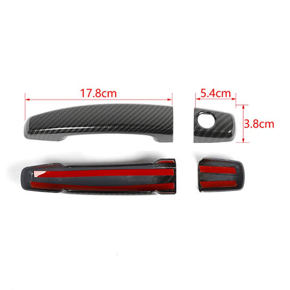 2PC Carbon Fiber Door Handle Cover Trim for Chevrolet Camaro (2010–2015)