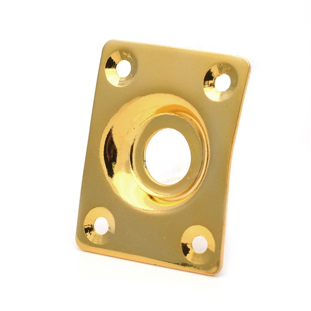 Guitar Output Metal Jack Plate Square with Screws for Electric Bass Guitar