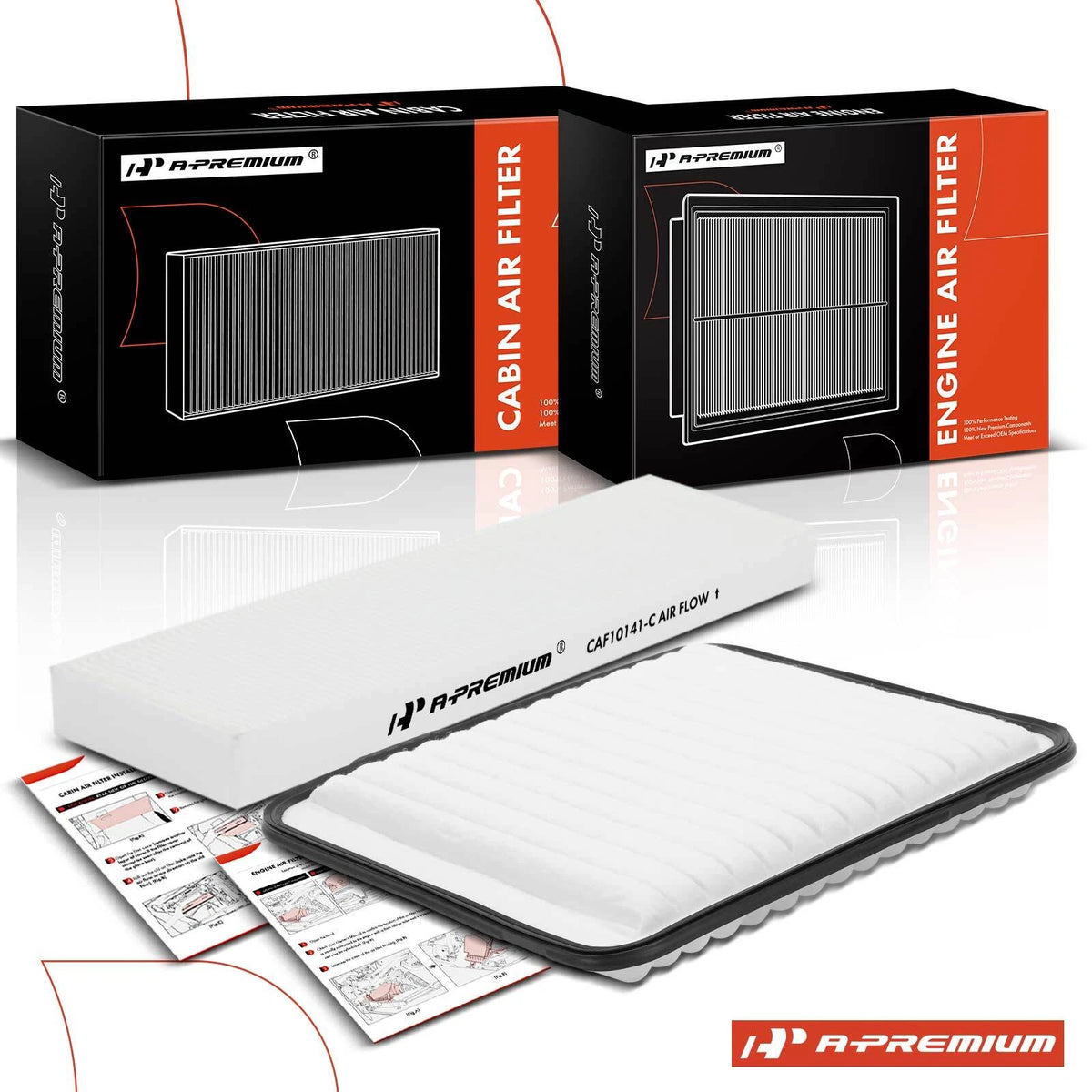 2X Engine & Carbon Cabin Air Filter for Chevy Equinox Pontiac Torrent (CA9492, A1627C, AF3594, PA5431, A35431, 22676970)
