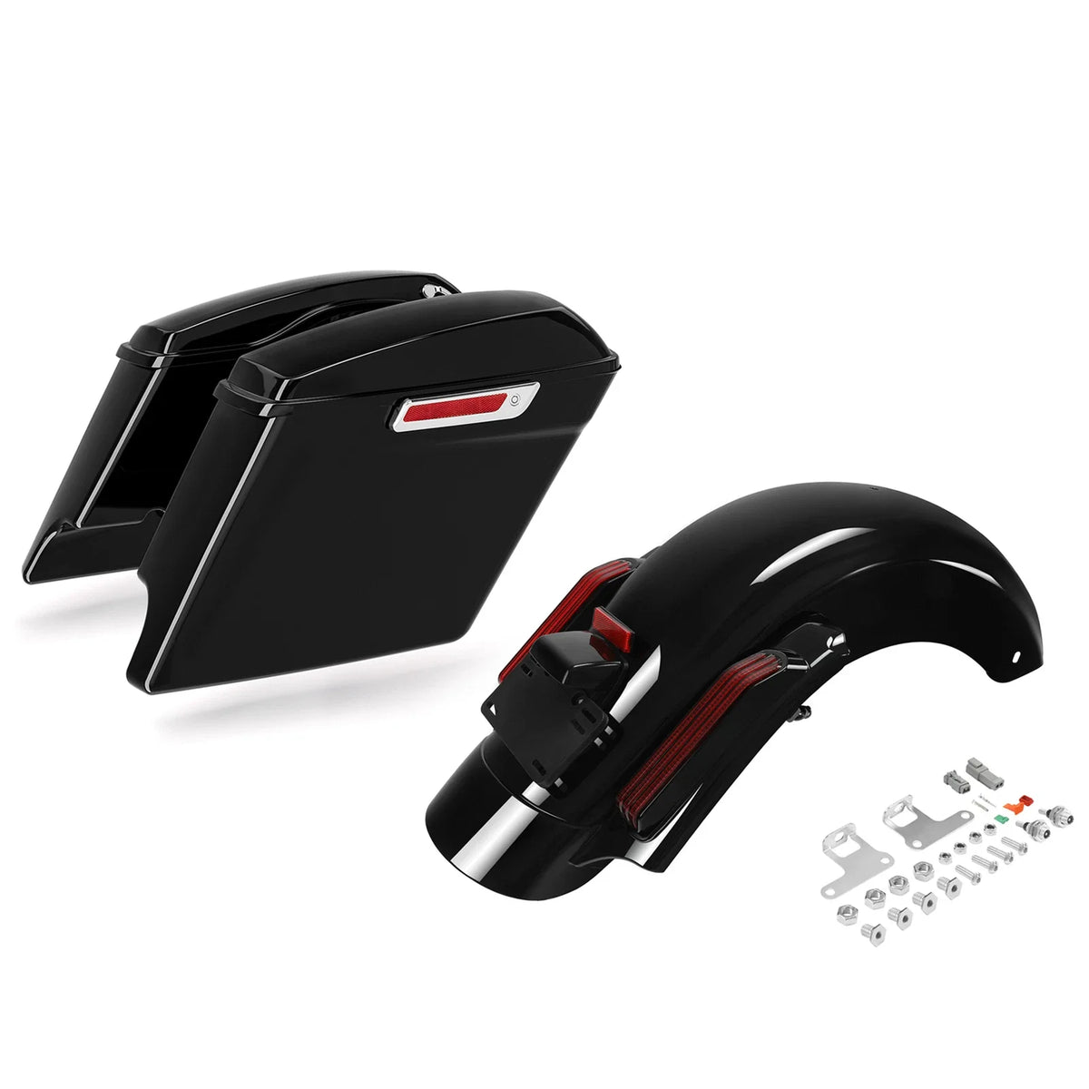 5" Stretched Saddlebags Rear Fender LED Light for Harley Road King (2014–2023)