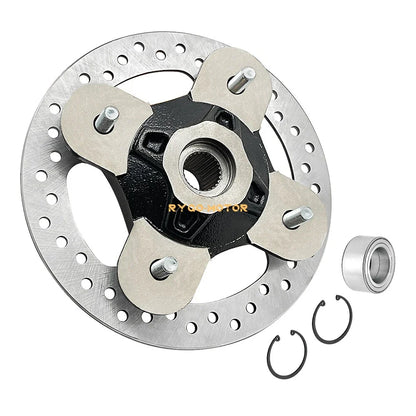 Front/Rear Wheel Hub & Brake Rotor & Bearing Set for Polaris RZR XP 4 1000 (2014–2023)