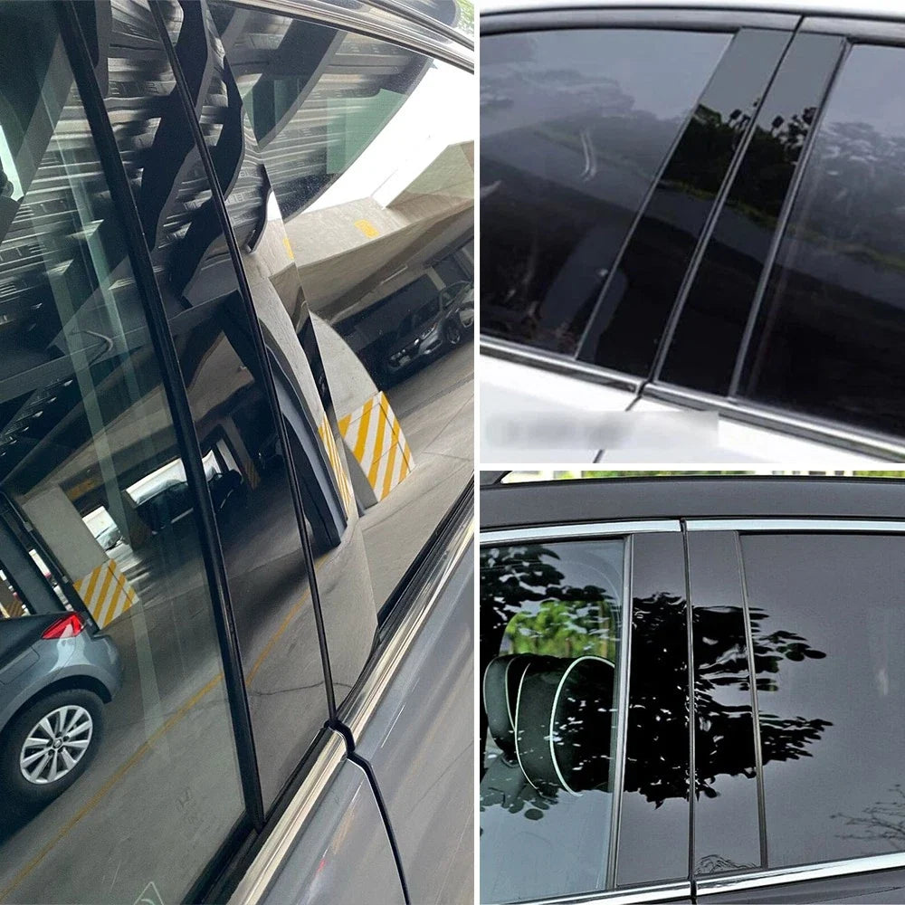 Set of 4 Gloss Black Door Pillar Post for Cadillac Escalade (2007–2014)
