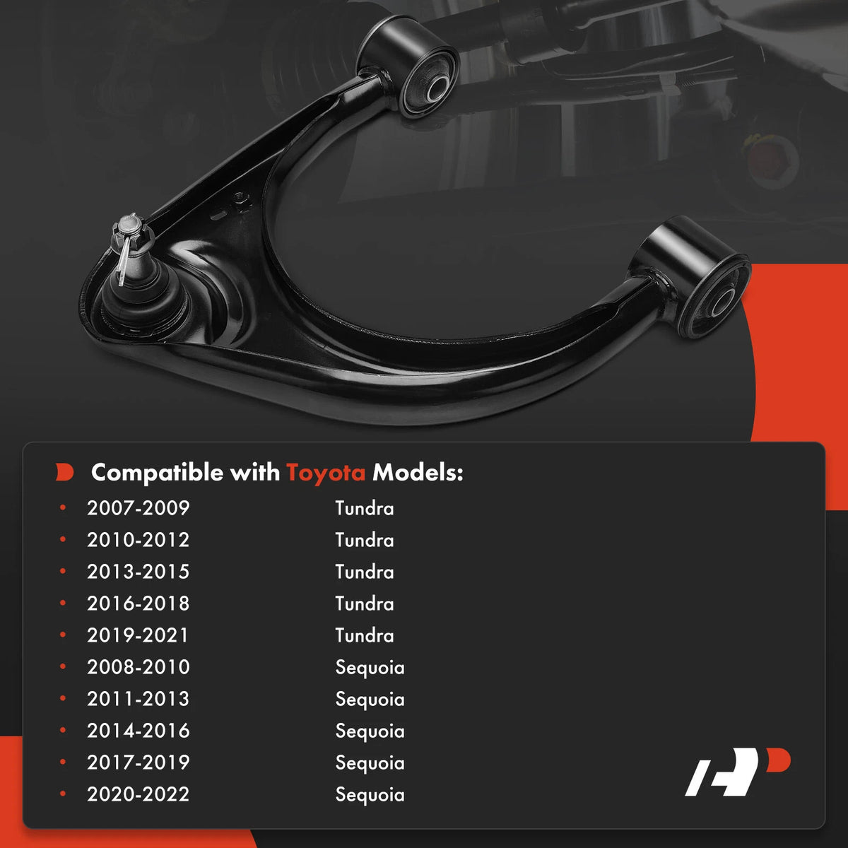 Front Left Upper Control Arm w/Ball Joint Assy for Toyota Tundra (2007–2021) - CMS86134, GS86134, 521391, SK521391