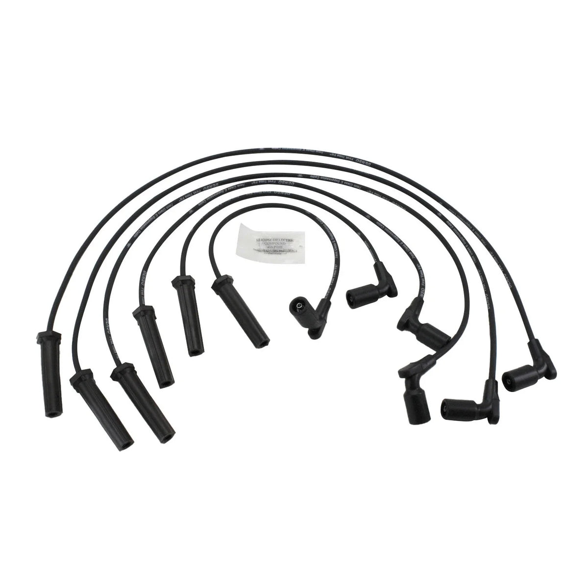 Set of 4 Spark Plugs & Ignition Wires for Buick Rendezvous, Chevy Malibu (DENSO 671-6070)