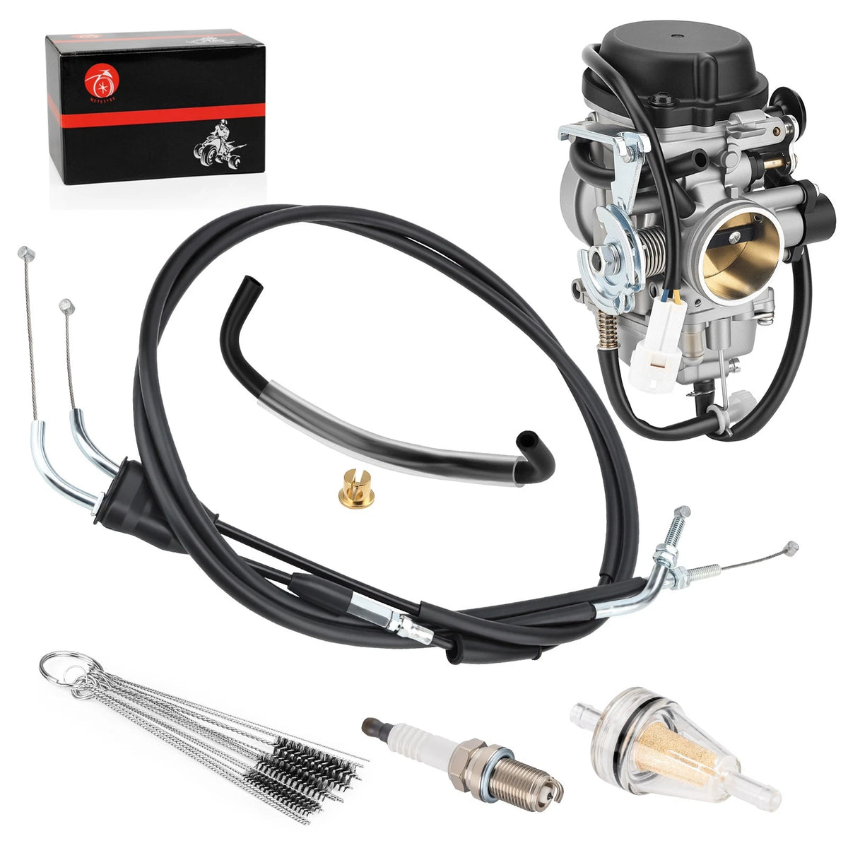 Carburetor Carb w/ Cable for Suzuki DRZ400S/SM (2000–2018) 13200-29FB4, 58301-29F11, 58301-29F10