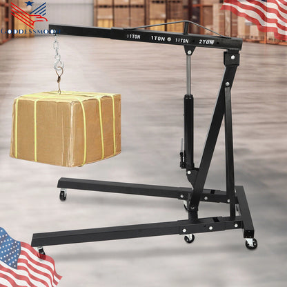 2 Ton Heavy Duty Engine Hoist Cherry Picker Lift (4409 lbs)