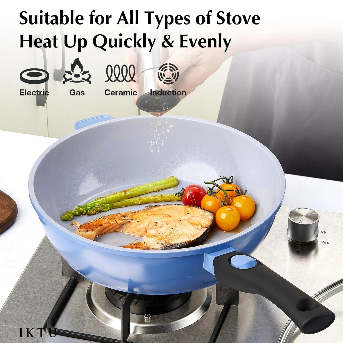 11-Inch Nonstick Deep Frying Pan for