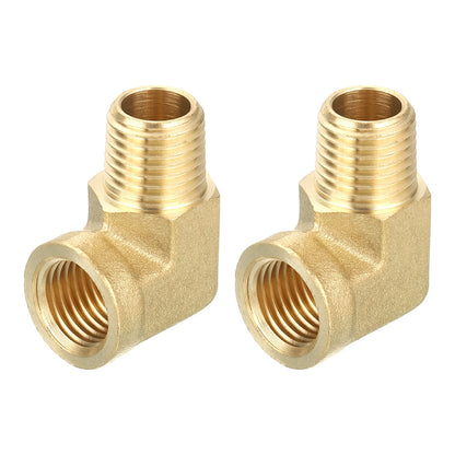 8x 90 Degree Street Elbow Brass Pipe Fitting 1/4" NPT Connector